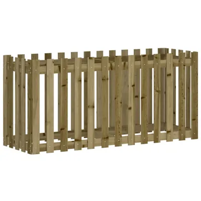 Produktbild von Hochbeet Lattenzaun-Design 150x50x70 cm Kiefernholz Imprägniert