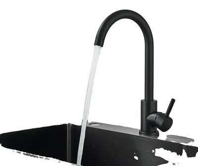 Produktbild von Küchenarmatur, 360-Grad-Schwenk, Einhebelsteuerung, Matte Schwarz A