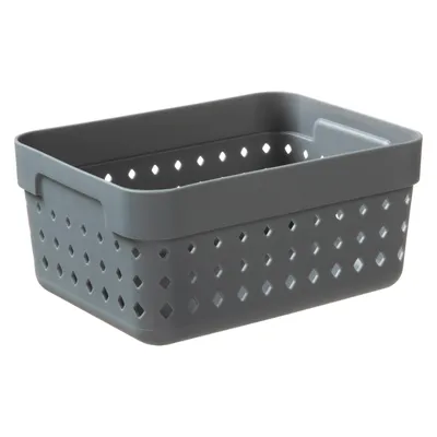 Obrázok produktu pre plastový tímový stohovací kôš SEOUL ORGANIZER L, tmavo šedý