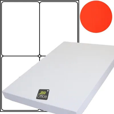 Produktbild von 100 Stück farbige Haftetiketten rot 105x148