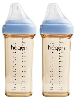 Produktbild von Hegen Babyflasche PPSU – 330 ml – 2er-Pack – Blau