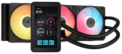 Produktbild von Corsair iCUE LINK TITAN II 360 RX LCD, All-in-One-Flüssigkeitskühler, 36 cm, Schwarz