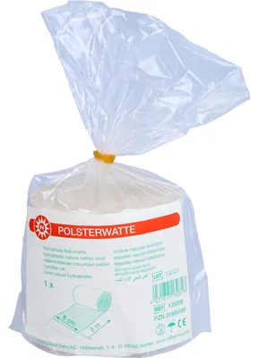 Produktbild von Nobamed hydrophobe Polsterwatte gerollt 8 cm x 2 m, 1 St. Watte
