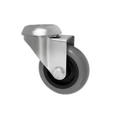 Produktbild von Möbelrad Möbelrolle 75 mm, Lenkrolle mit Rückenloch, Tragfähigkeit 70kg / M77TPU