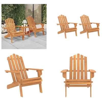 Immagine prodotto di vidaXL Sedie da giardino Adirondack 2 pz. Legno massiccio di acacia - Sedia da giardino - Sedie da giardino - Sedia da giardino in legno - Sedia da giardino in legno massiccio