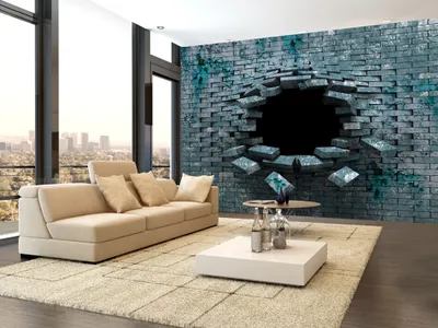 Produktbild von Vlies Fototapete 3d Effekt 400x280 cm Tapeten Wandtapete XXL Mauer Ziegel Abstrakt a-A-0098-a-d