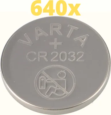 Produktbild von 640x Varta Lithium 3V CR2032-P Bulk 3V/220mA lose CR 2032 VPE