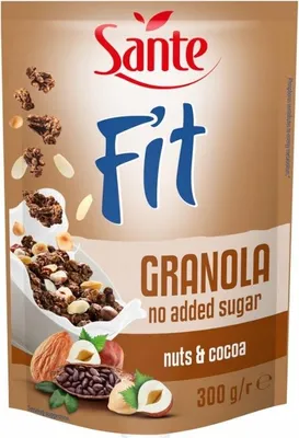 Zdjęcie produktu dla Fit Granola Orzechy Kakao Bez Dodatku Cukru 300g Sante