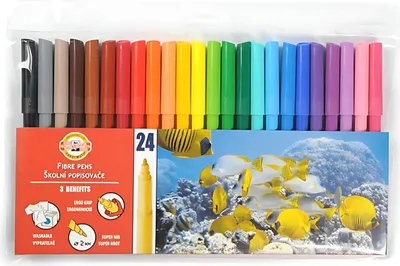 Produktbild von KOH Fasermaler Fisch 2 mm Spitze 24er PP-Hülle