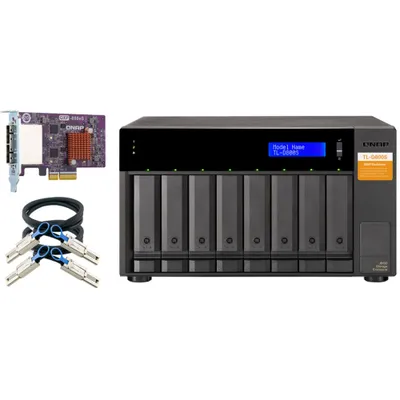Zdjęcie produktu dla QNAP TL-D800S Obudowa dysku twardego / SSD czarna, szara 2,5/3,5"