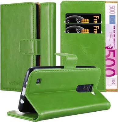 Produktbild von Cadorabo Hülle für LG K8 2016 Schutzhülle in Grün Handyhülle Book Tasche Case Etui Luxury
