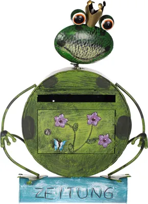 Produktbild von Antiker Briefkasten Metallkunst Tierdesign Frosch NA13A332 Wandbriefkasten