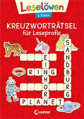 Obrázek produktu pro Leselöwen Kreuzworträtsel für Leseprofis - 2. Klasse (Rot)