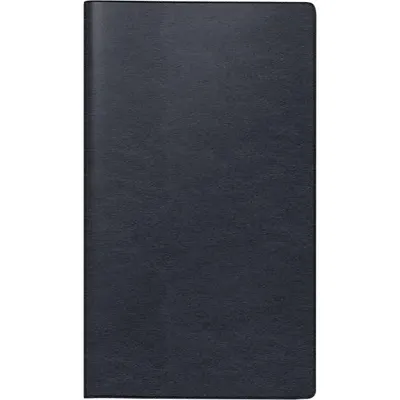 Produktbild von Faltkalender 746 8,7x15,3cm 1 Monat/2 Seiten Leder schwarz 2023