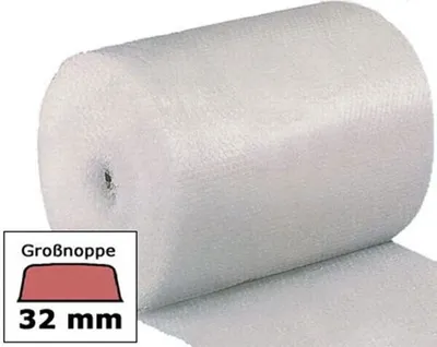 Produktbild von 1x 1-PACK BubbleStar+ Luftpolsterfolie großnoppig 100cm x 25m EXTRA GROSSE NOPPEN