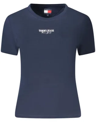 Produktbild von Stylisches Damen Kurzarm-T-Shirt Blau mit Logo & Rundausschnitt