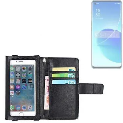 Produktbild von K-S-Trade Handy Hülle Schutz Hülle Kompatibel mit Sharp Aquos R8s Case mit Displayschutz / Schutzfolie Flip Cover Wallet case Etui Hülle schwarz