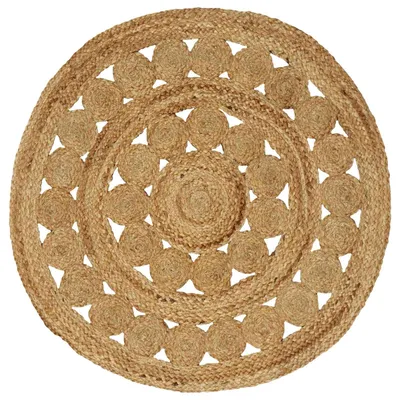 Produktbild von vidaXL Bereichsteppiche Natur Ø 90 cm Jute