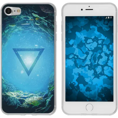 Produktbild von PhoneNatic Case kompatibel mit Apple iPhone 8 Silikon-Hülle Element Wasser M7