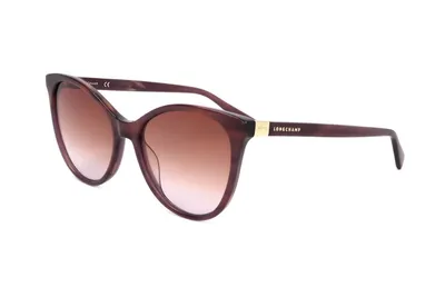 Productafbeelding van Longchamp ovale dameszonnebril, model LO688S, gemaakt van acetaat
