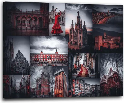 Produktbild von Städte Spanien, Beautiful Wandbild Leinwandbild Deko Kunst XL: 150x100x4cm