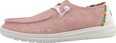 Produktbild von Hey Dude Wendy Boho Damenschuhe Leinenschuhe Slipper Rosa Freizeit, Schuhgröße:37 EU