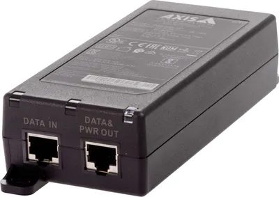 Zdjęcie produktu dla Axis 02208-001, Fast Ethernet, Gigabit Ethernet, 10,100,1000 Mbit/s, IEEE 802.3af, IEEE 802.3at, Czarny, 56 V, 30 W