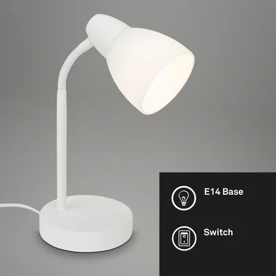 Produktbild von Tischleuchte Briloner 30 cm weiß Tischlampe Schreibtischlampe