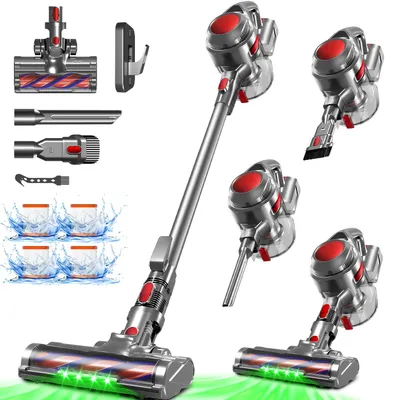 Produktbild von Aiibot Akku Staubsauger, 37000Pa Staubsauger Kabellos, Herausnehmbarer Akku, 50 min, 8 in 1 akkustaubsauger, 5-in-1 Filtersystem Handstaubsauger, 1.6L