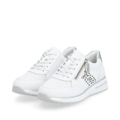 Produktbild von Remonte Damen Echtleder Sneaker kristallweiss-silber, Damen:40 EU