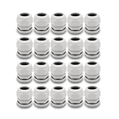 Produktbild von 20x ARLI Kabelverschraubungen IP68 Grau M32 x 1,5 mm mit metrischem Anschlussgewinde und Gegenmutter