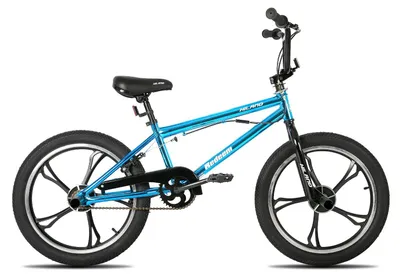 Zdjęcie produktu dla Rower BMX dla dzieci 51 cm – rower freestyle – felgi 5-szprychowe – hamulec Rotor 360° – 4 pegi – napęd jednobiegowy – niebieski