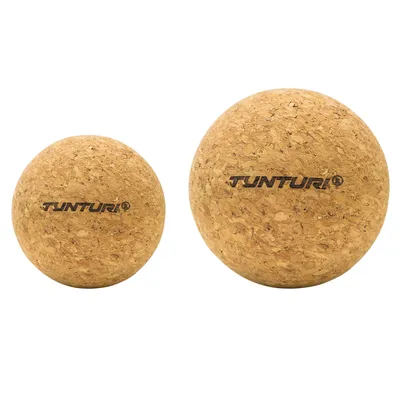 Produktbild von Tunturi Massagebälle aus Kork, Naturkork für Massage, nachhaltige Faszienbälle für Triggermassage