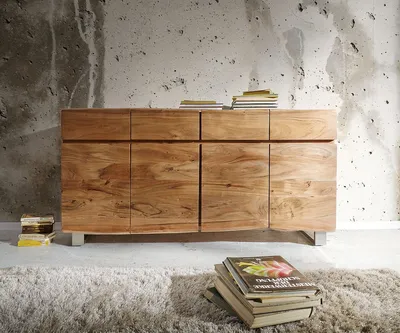 Produktbild von DELIFE Sideboard Live-Edge 172 cm Akazie Natur 4 Türen 4 Schübe