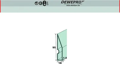 Produktbild von DEWEPRO Alu Trapez Kartätsche Abziehlatte Richtscheit Putzlatte, 180cm