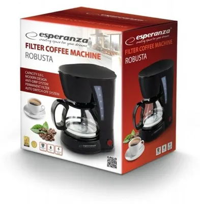 Obrázok produktu pre Esperanza EKC006, Kávovar, 0,6 L, 650 W, Čierna