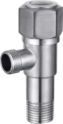 Zdjęcie produktu dla INF Zawór Kątowy Trójdrożny ze Stali Nierdzewnej 304 - Wejście 1/2", Wyjście 3/8"