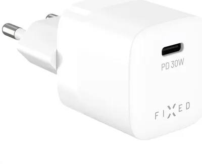 Produktbild von Netzladegerät GaN USB-C PD 3.0, 30W, Kompakt, Fixed Mini PD 30 GaN Charger, Weiß
