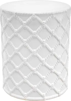 Produktbild von Casa Padrino Keramik Trommel Weiß Ø 36 x H. 45 cm - Designer Wohnzimmer Dekoration
