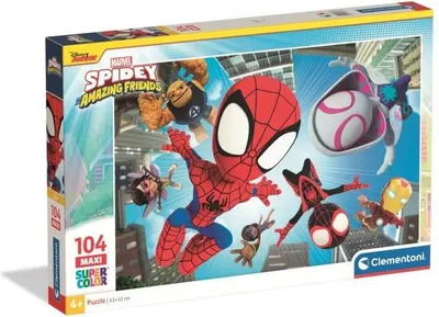 Produktbild von Puzzle, Clementoni 104 Teile Maxi, Spidey, 62 x 42 cm