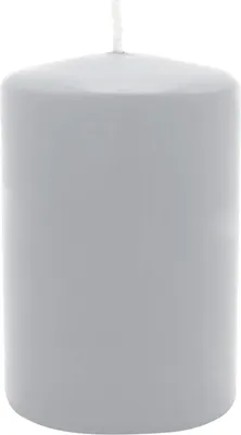 Produktbild von Stumpenkerze aus Paraffin, Silbergrau, WENZEL, 80/60 mm, Brenndauer ca. 22h, selbstverlöschend