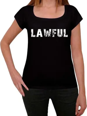 Produktbild von Damen Grafik T-Shirt Lawful Öko-Verantwortlich Vintage Jahrgang Kurzarm Lustige Druck Geburtstag Geschenk Frau