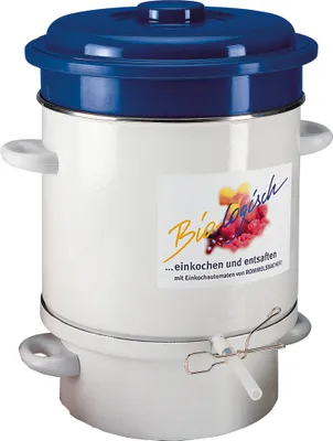 Produktbild von Elektro Entsafter EE 1505, 2-Schicht Emaillierung, 4 Liter Saftauffangbehälter, 10 LiterFruchtkorb,Abfüllschlauch und Klemme, Überhitzungs- und Trockengehschutz