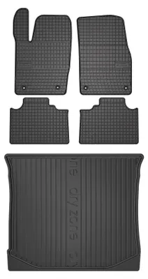 Produktbild von Gummimatten + Kofferraumwanne für Jeep Grand Cherokee WK2 2010-2018 (SUV, Standard-Kofferraum) – Schwarz, passgenau – Wielganizator SolidPRO