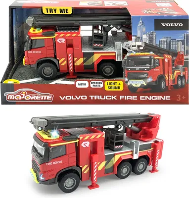 Produktbild von Majorette Grand Series Gs Volvo Feuerwehrauto Licht Und Sound 19 Cm One Size