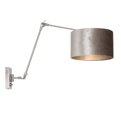 Zdjęcie produktu dla Kinkiet - stal - Prestige Chic - metal tkanina - lampa stojąca - E27 - 8110ST - Steinhauer