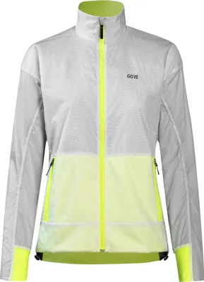 Produktbild von GOREWEAR Drive Jacke Damen, White/Neon Yellow, 38