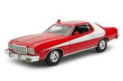 Produktbild von Greenlight Collectibles 84042 Ford Gran Torino 1976 rot weiß Starsky & Hutch 1:24
