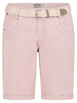 Produktbild von Sublevel Chino Bermuda Shorts mit Flechtgürtel und Umschlag Größe: M