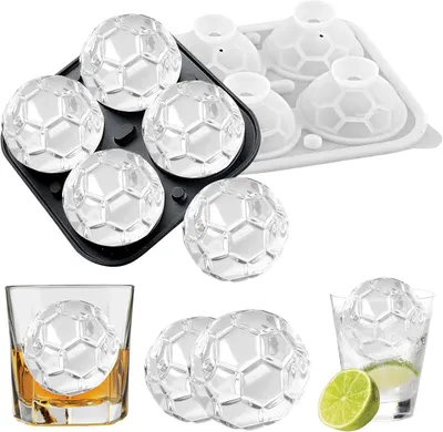 Produktbild von Große Eiswürfelform aus Silikon – 5 cm große Eiswürfelform mit Deckel – BPA-frei